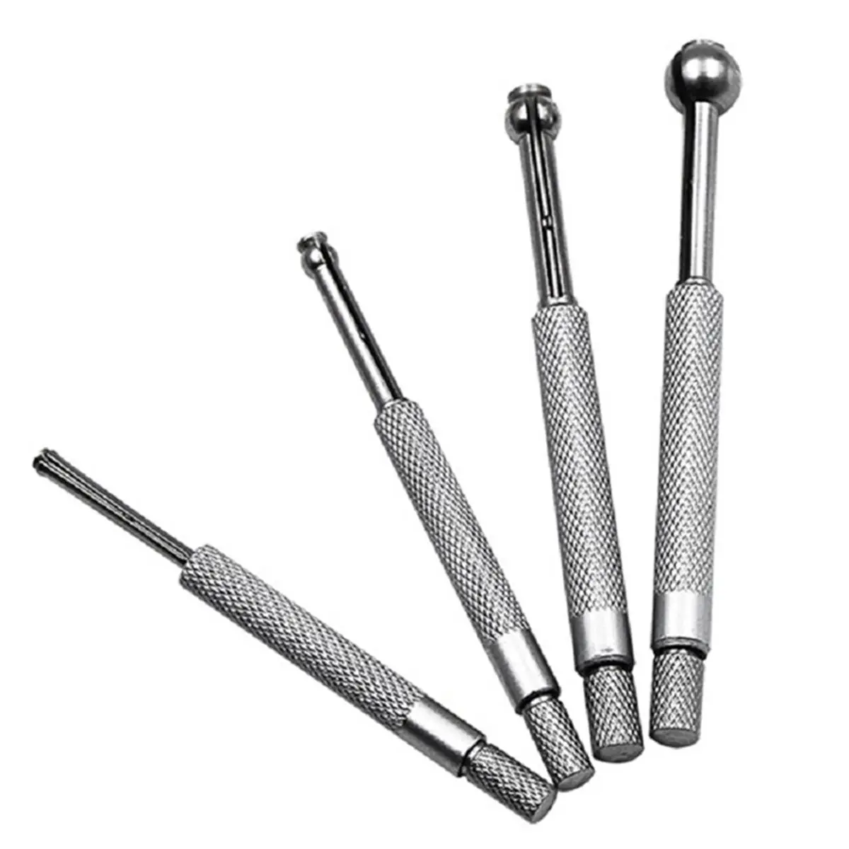 4pcs Telescoping Small Hole Gauge Set Full Round Spherical Shaped Hardened Bore Gauge Round