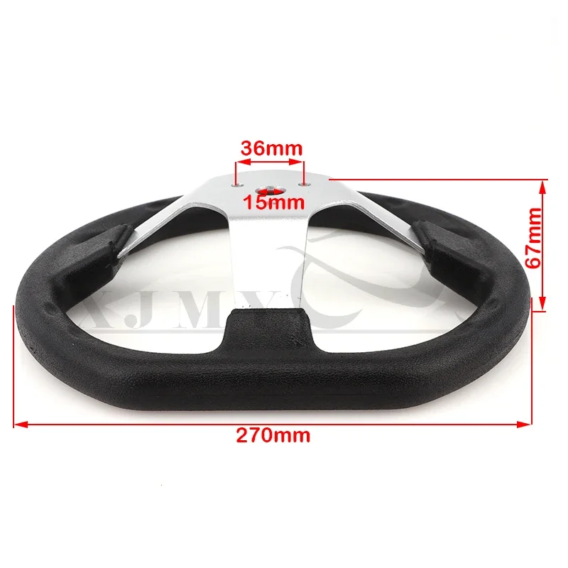 

ATV Kart 270mm 3Hole Steering Wheel Replacement Universal Suitable for Four-Wheelers DIY Homemade Car Steering Wheel Accessories