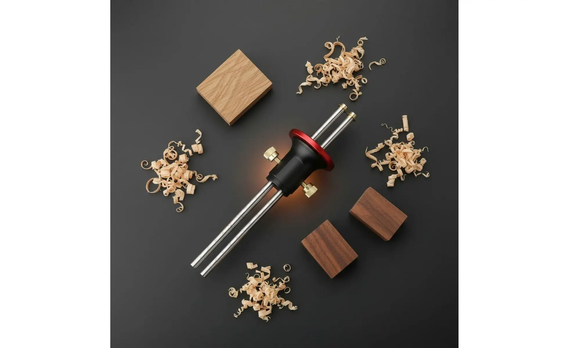 Twin Head Marking Gauge Clear Scale Carpentry Scribing Tool Parallel Line Scriber Sturdy Construction for DIY Hobbyists Twin Head Marking Gauge Clear Scale Carpentry Scribing Tool Parallel Line Scriber Sturdy Construction for DIY Hobbyists