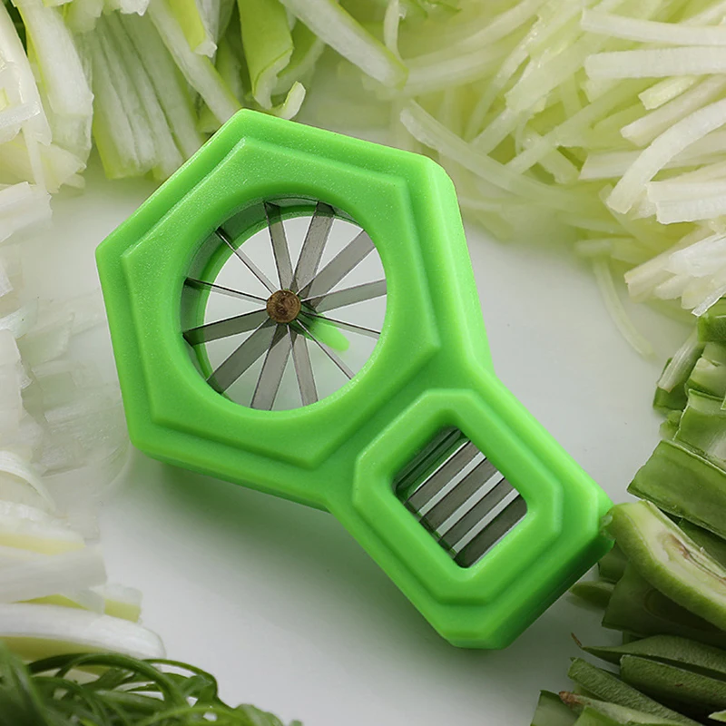 Green Onion Cutter Scallion Slicer Stainless Steel Scallion Slicer Kitchen Gadget For Precise Shallot Green Onion Vegetable Tool