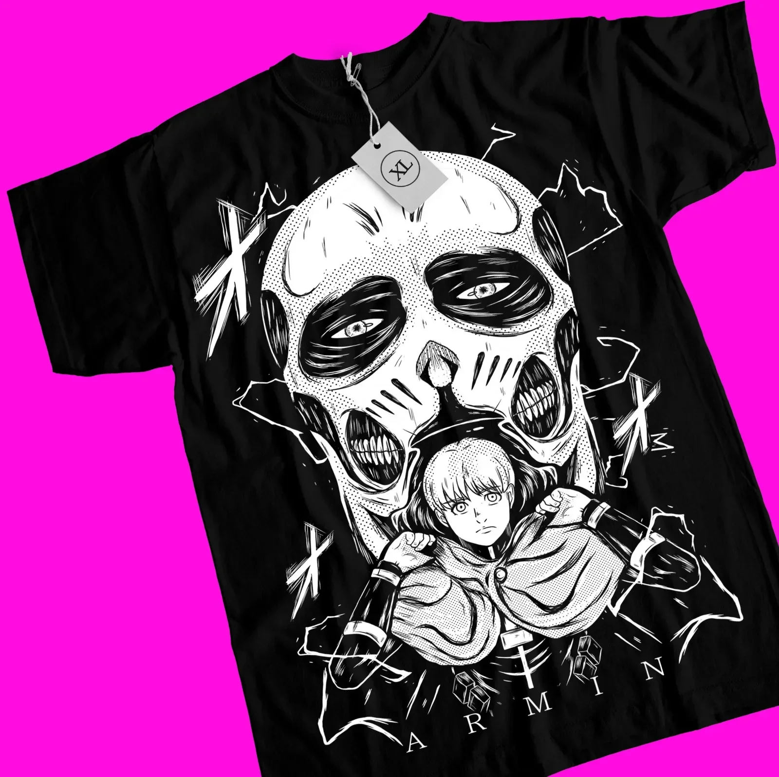 

T-shirt Armin Arlelt Attack On Titan SNK Horror Anime Gift Black Shirt All Sizes