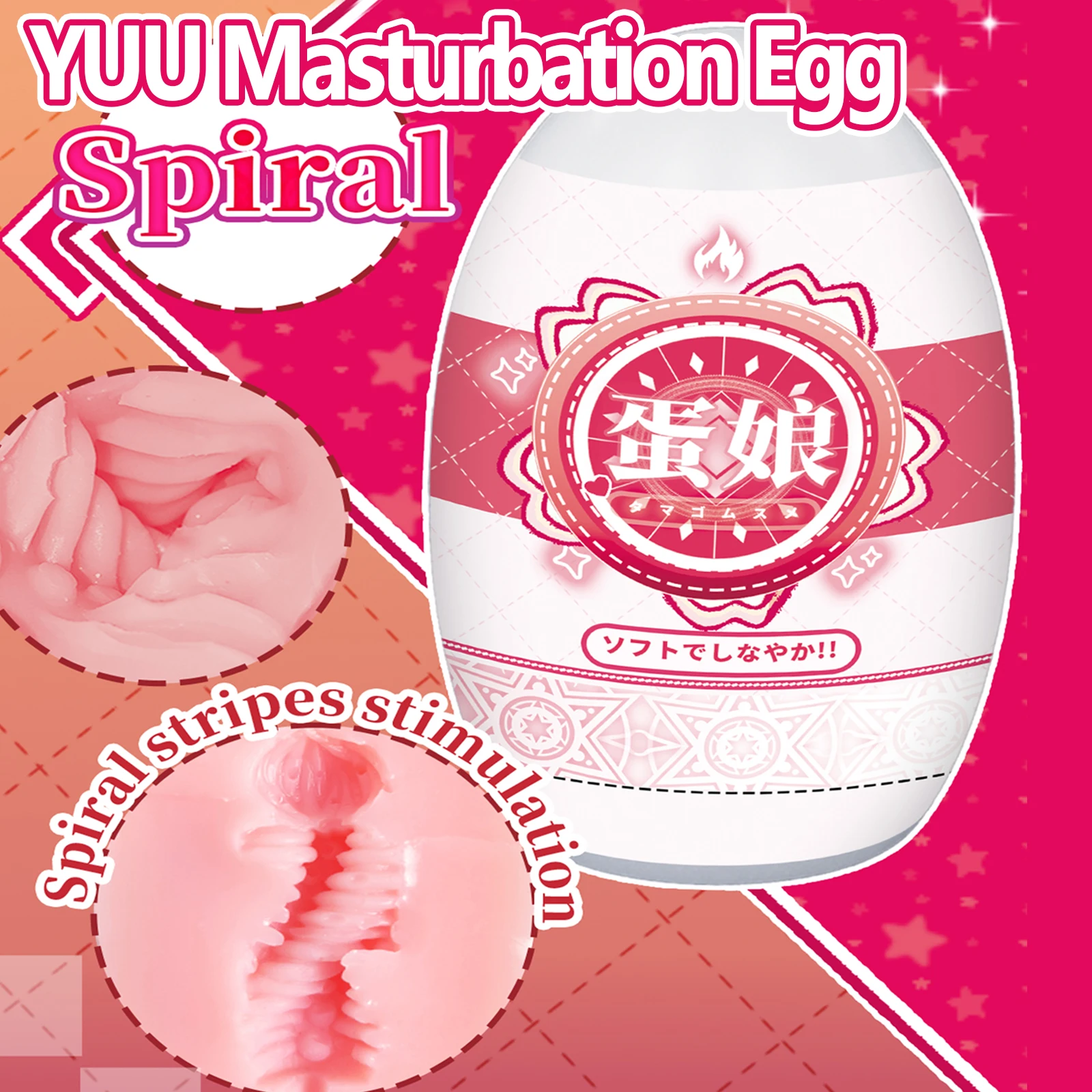YUU Masturbation Egg Anime Masturbators Cup for Man Pocket Pussy Real Artificial Vagina Portable Adult Sex Toys for Men 6 Colors view 5