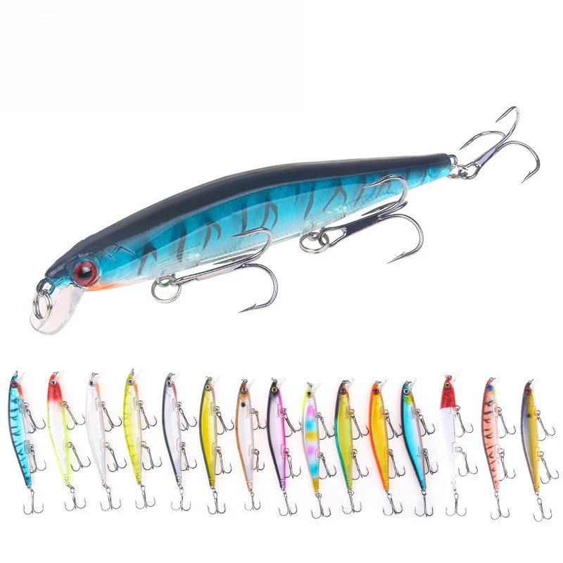 1 Stück/15 Stück 11cm/12,9g Laser-Angelköder Schwimmender Minnow Wobbler Professionelle Köder Crankbait Karpfenangeln Künstlicher Köder