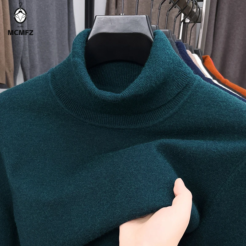 الرجال سليم صالح محبوك الياقة المدورة سترة مكافحة بيلينغ كم طويل بلون البلوز عالية الجودة الخريف الشارع الشهير #2