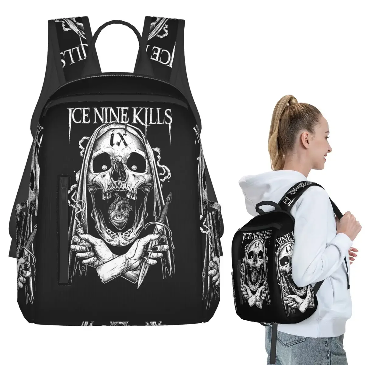 Рюкзак Michele Nolli Ice Nine Kills, студенческая сумка для книг, детская школьная сумка, сумки на плечо для компьютера, сумки для мальчиков и девочек