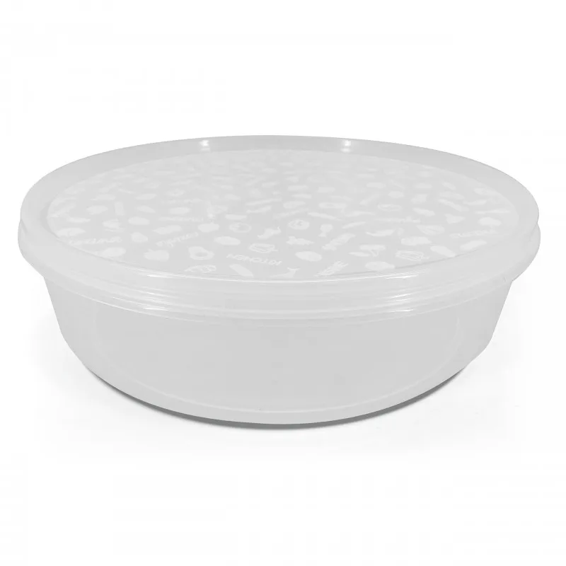 EURASIA Tent-Round Lid, Transparent Plastic (PP), No BPA, 2L, 23x6 cm