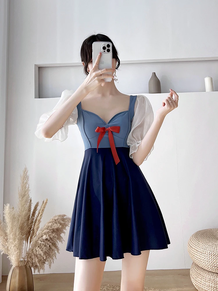 

Новый повседневный слитный купальник 2025 года с узлом для девочек, корректирующий фигуру, скрывающий недостатки, больших размеров, для термальных источников