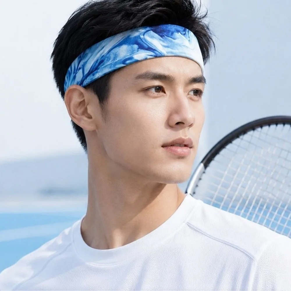 Anti-Slip Sports Headband Sweat-Absorbing Breathable Yoga Headband High-Elastic Thin Elastic Sweatband Fitness