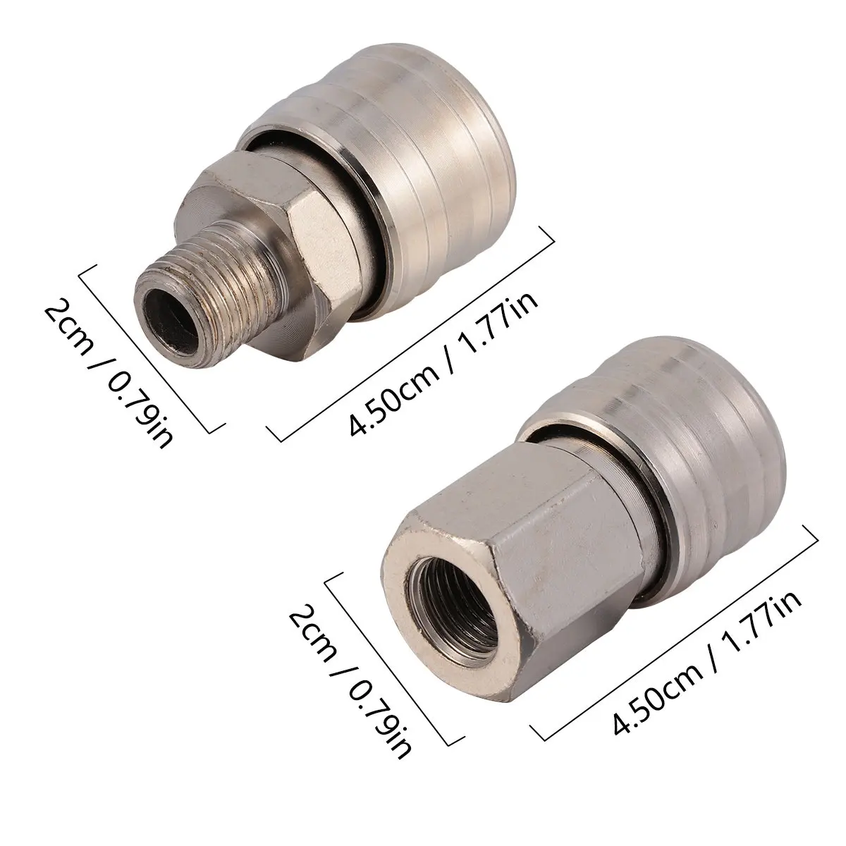 German Style Internal External Thread Air Hose Compressor Connectors High Strength Corrosion Resistant Quick Release Air Coupler