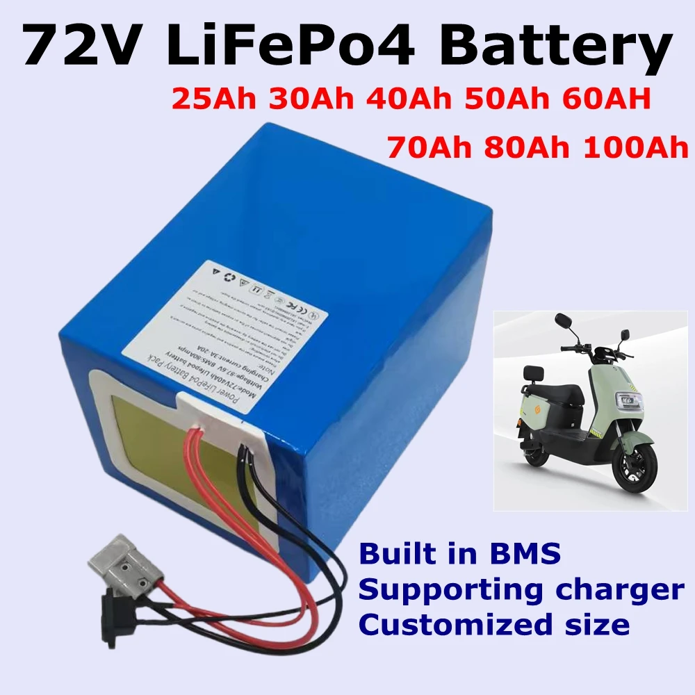 

CZ-72v25Ah-100Ah литиевая батарея lifepo4 24S BMS для скутера 3000 Вт 5000 Вт ebike мотоцикла вилочный погрузчик + зарядное устройство