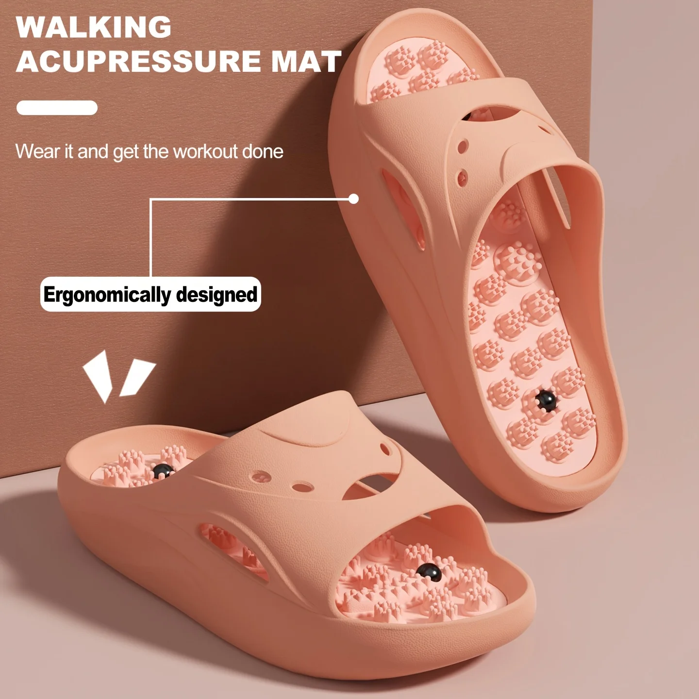Women Men EVA Massage Slippers Thick Sole Bathroom Slides Non Slip Shower Sandals Soft Cushion Home Indoor Outdoor Beach Shoes view 5
