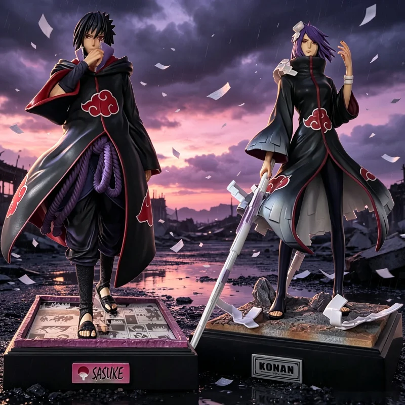 34cm Anime Sasuke Konan Model GK Statue Toys PVC Figuras Collection Action Figure Doll Ornament Manga Figurine Gift for Fans