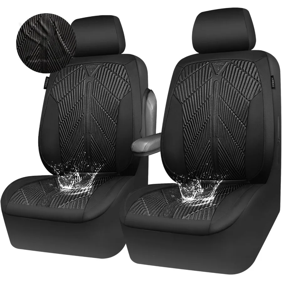 

Waterproof Car Seat Covers for Front Seats with Neoprene Wetsuit Material AllWeather NonSlip Durable Protection Universal Fit f