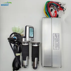36V 48V 60V 1500W 45A E-bike Brushless Motor Universal Controller LCD Speed Mileage Battery Display 3-Speed Throttle Scooter kit