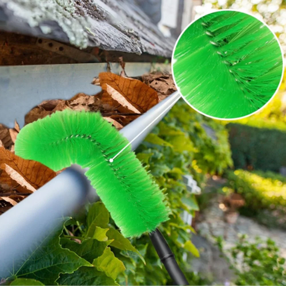 Gutter Cleaning Brush Roofing Tool With Telescopic Extendable Pole Flexible Gutter Brush For  Keep Gutter Clean Without Clogging