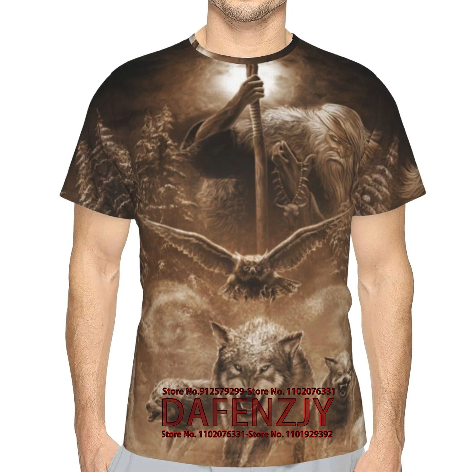 

Wolf T Shirt For Mens Animal Print Short Sleeve Top 3D Casual Street Man's T-shirt Oversized Tee Shirt Men Vintage Clothing