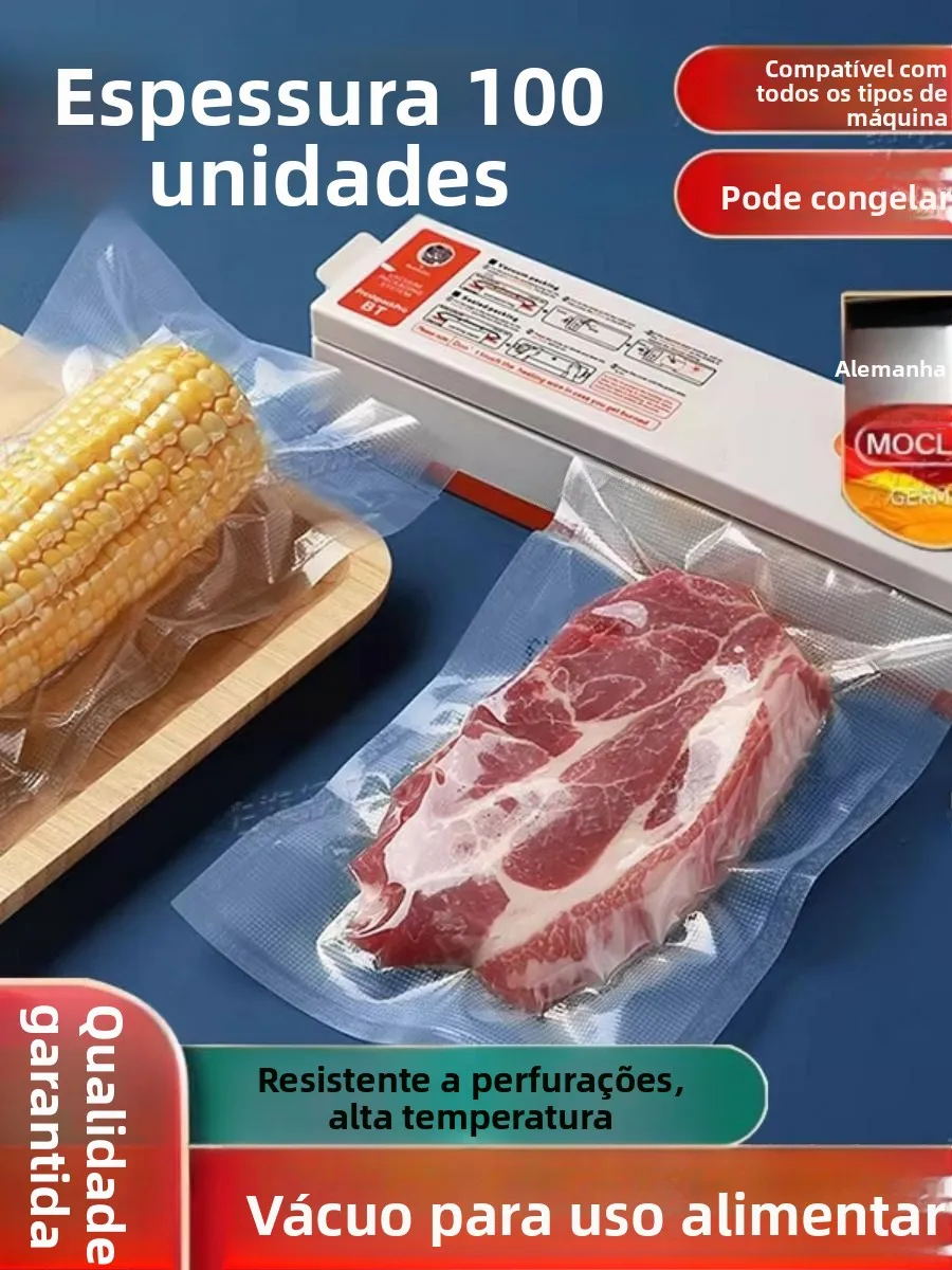 食品保存や圧縮用のネットパターン付き厚手真空シールバッグ家庭用空気抽出シールパック