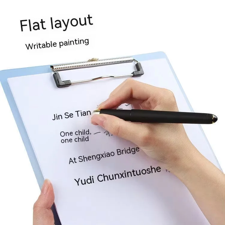 Papan Klip A4 A5 dengan Kait Plastik Papan Klip Folder File Tempat Dokumen Transparan Warna Permen Klip Papan Tulis Siswa