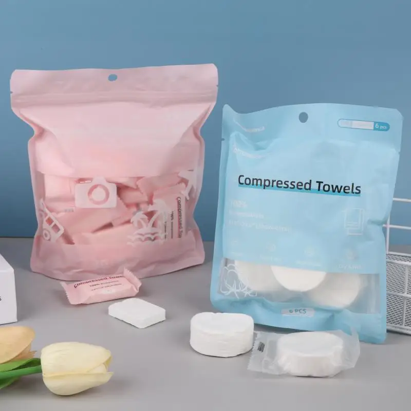 6/30Pcs Compressed Towel Disposable Portable Plant Fiber Face Towel Tissue Suitable For Travel Camping Sports Beauty Salons