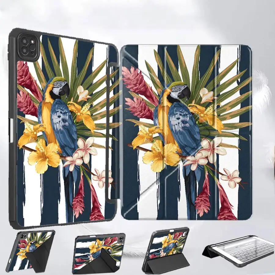 

Creative Cartoon Parrot Tablet Case For iPad Pro 11th 10th 9th 8th 7th 12.9inch Mini 6 7 Pro 2025 Air 4 5 M3 M2 M4 11inch Holder