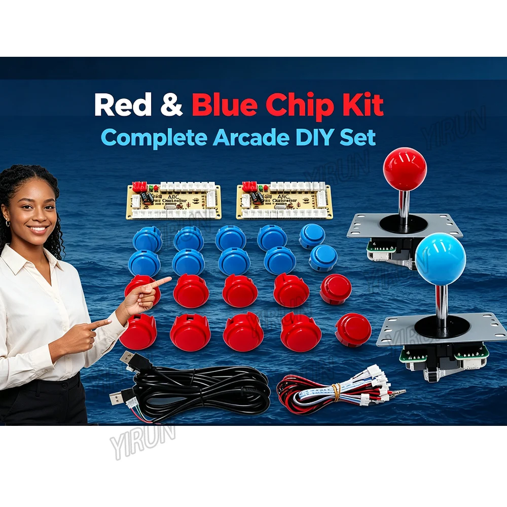 2 Player Arcade Zero Delay Kit USB Encoder for PC Raspberry Pi SANWA Push Button Joystick USB Arcade Cabinet Mando