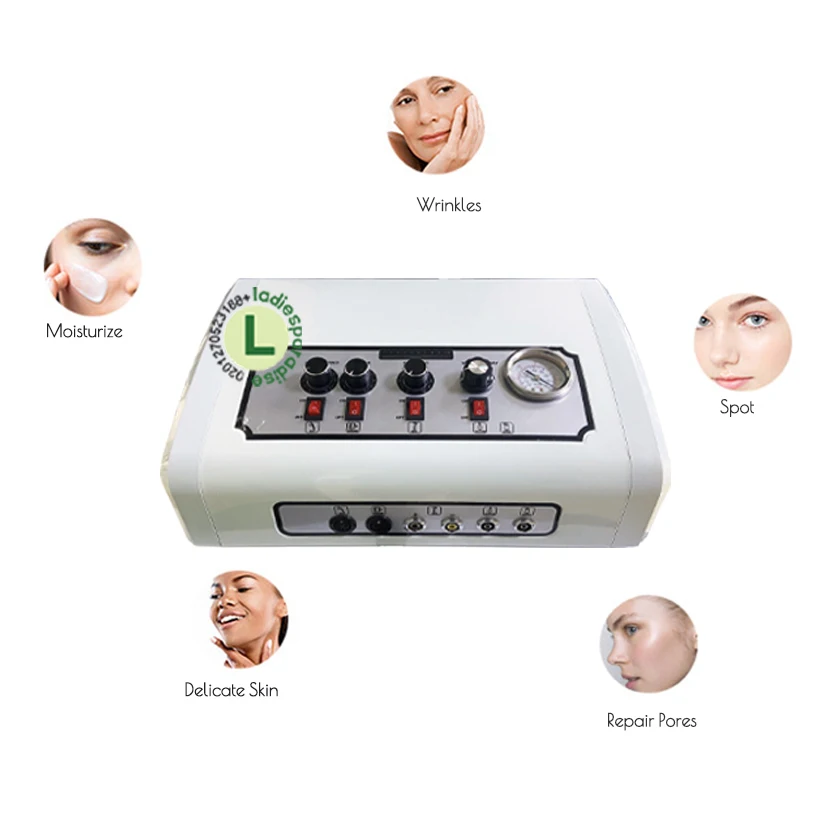 5 في 1 آلة كلفاني متعددة الوظائف فراغ رذاذ فرشاة تنظيف الوجه إزالة التجاعيد مدلك جهاز صالون العناية بالبشرة الوجه