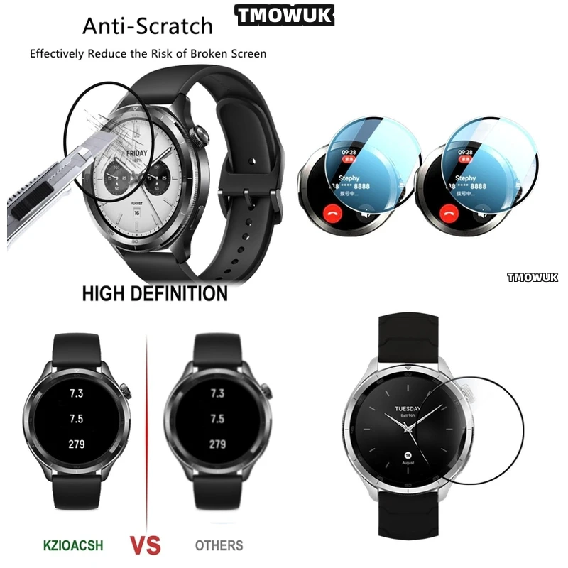 

For Xiaomi Watch S4 41mm, Transparent Soft Film Adds Layer Of Defense To Curved Screen