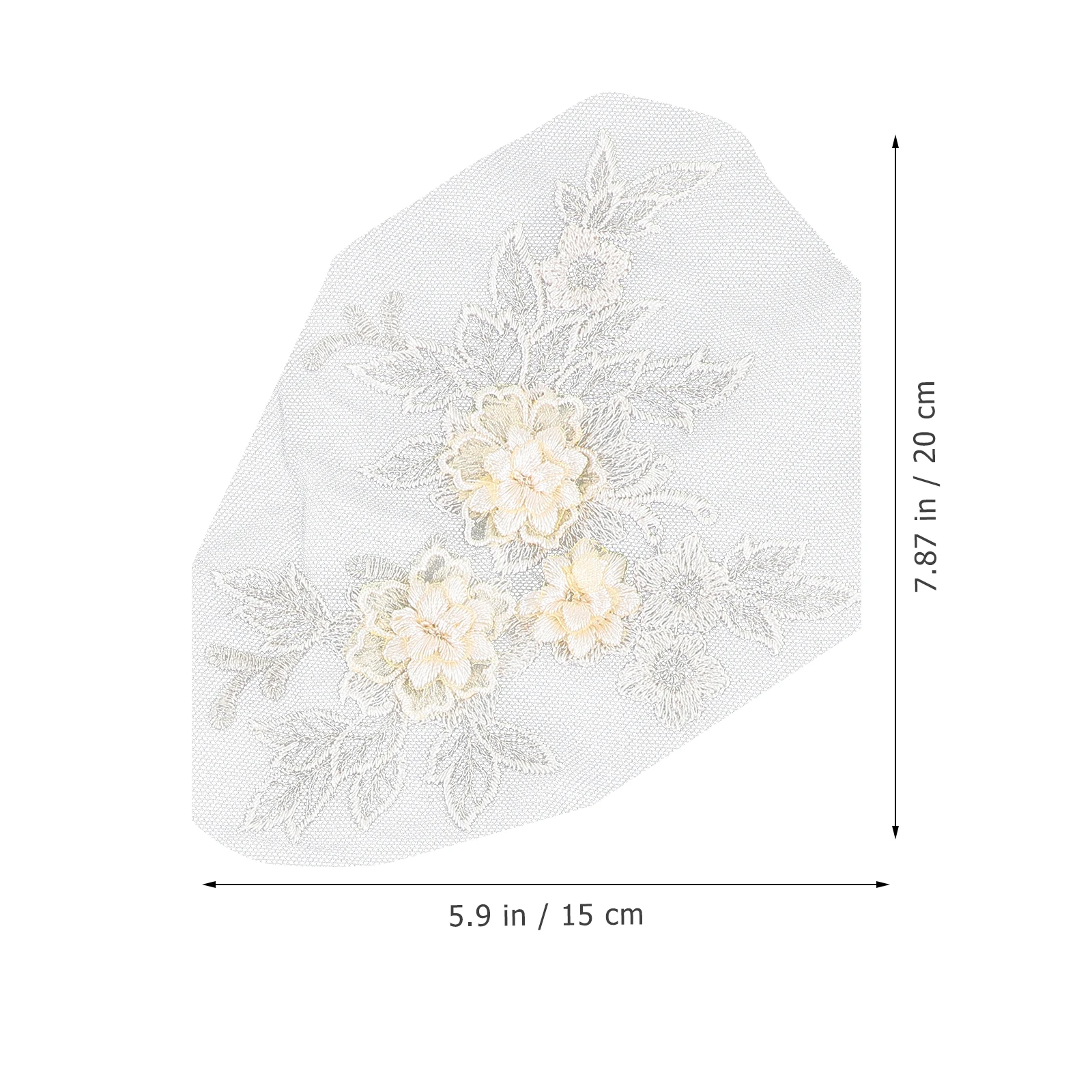 

4 Pcs Polyester Embroidery Flower Patches Safe Durable Material Decorative Sew On DIY Projects Dresses Skirts Bags Jeans Hats