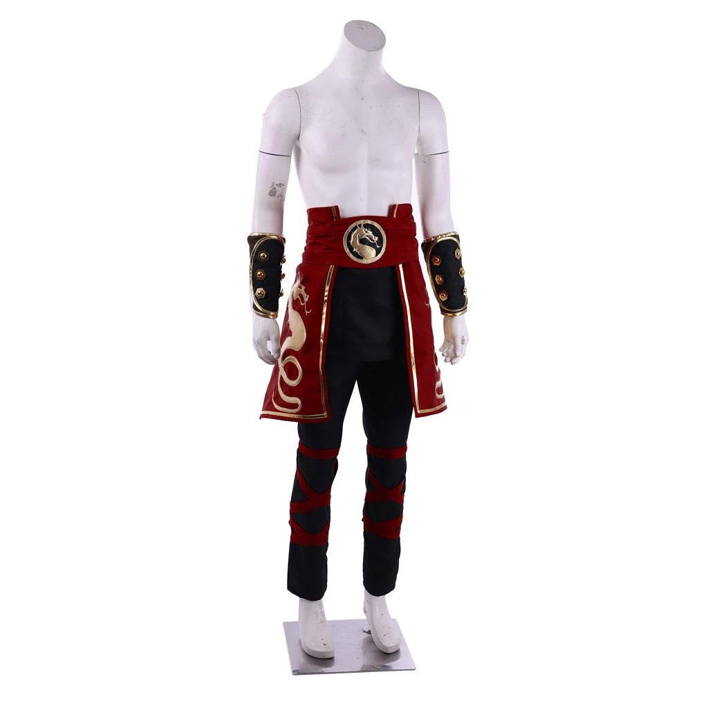 

Cosplayitem Men's Mortal Kombat Liu Kang Cosplay Costume Fighter Suit Uniform Halloween Carnival Party Cosplay Custom Made