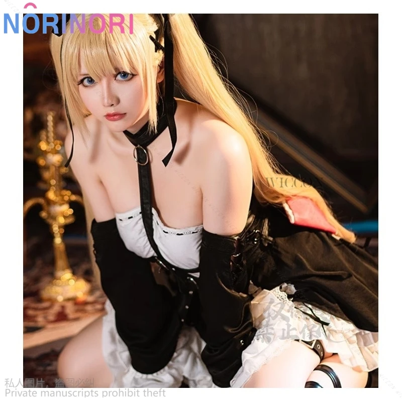 Juego de Anime disfraz muerto o vivo Lolita Marie Rose Cosplay encantador vestido uniforme traje de fiesta de Halloween para mujeres niñas pelucas Cos