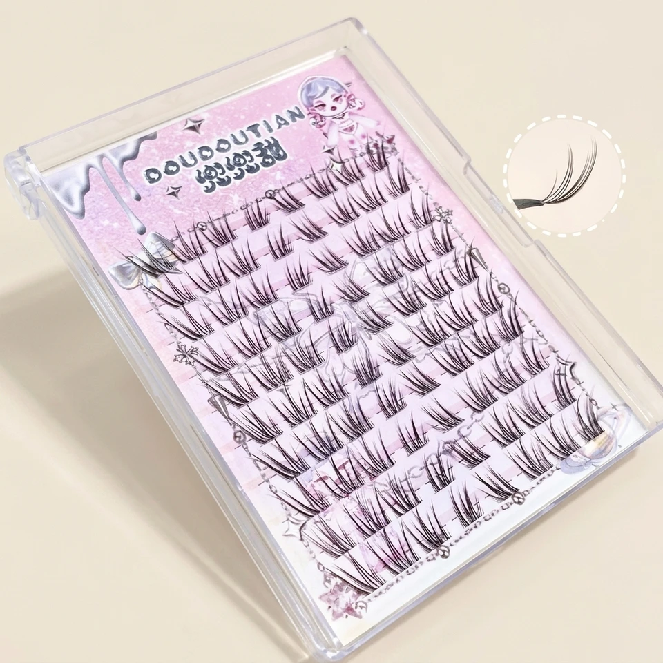 Pestañas Postizas Esponjosas de Look Natural, Cómodas, de Larga Duración, Individuales, Racimos, Extensión 3