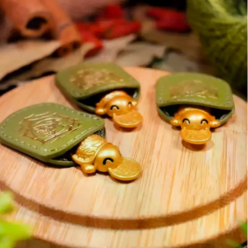 ※Fengshui Healthy Turtle Wallet Charm Money-biting Turtle Ornaments Decor With For 