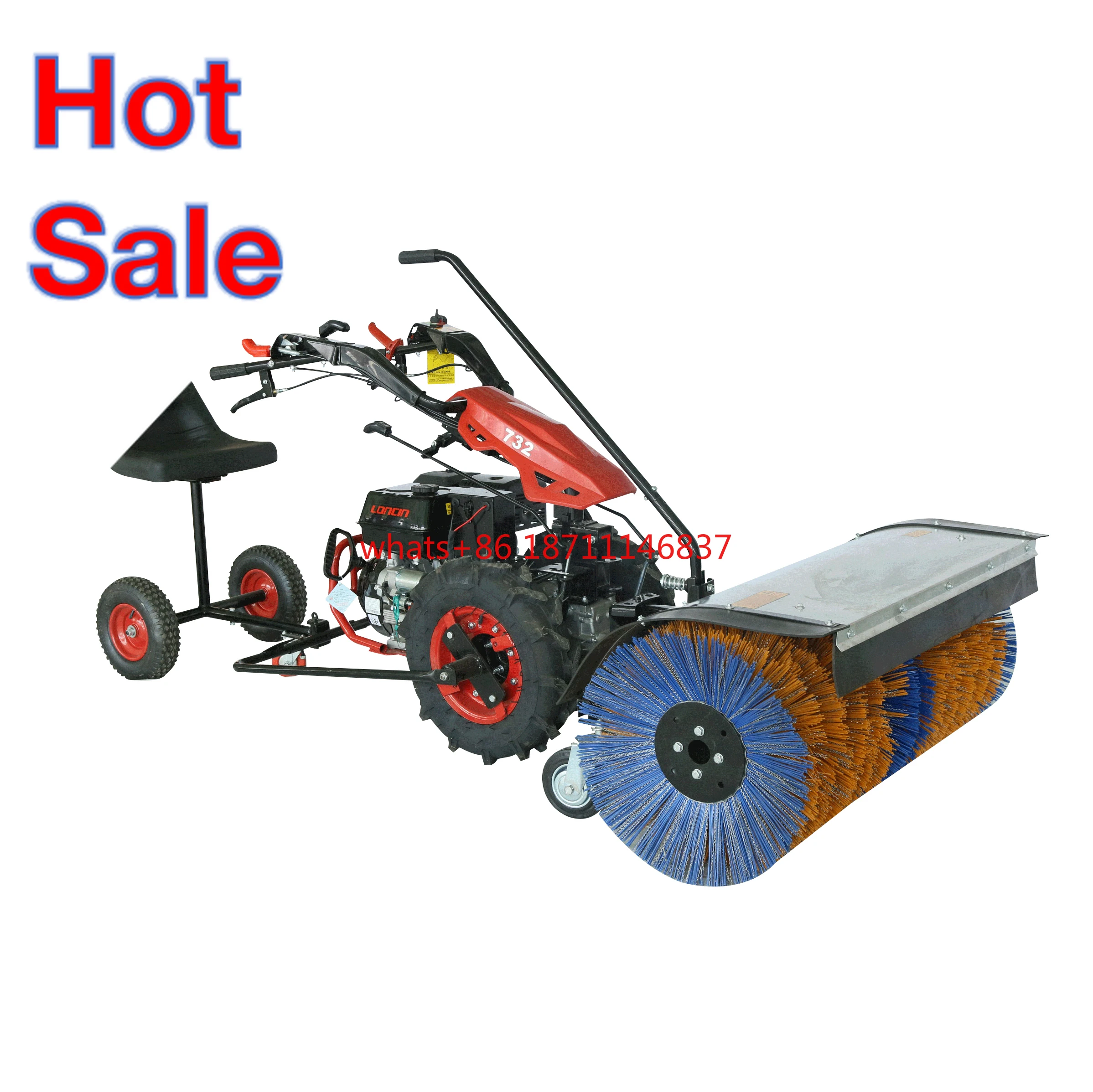 Hot Sale One Year Warranty Snowplow Walk Behind Snow Sweeper Snow Removal Vehicle