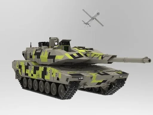 DIY Assembly Military Tank Model Amusing Hobby 35A047 1/35 KF51 Panther 4th Generation MBT Unpainted Building Kit Modern