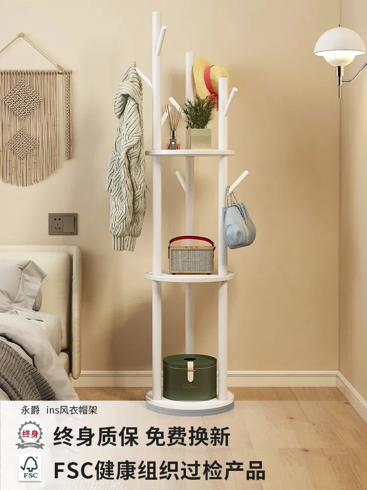 Bedroom floor-to-ceiling clothes rack home corner coat rack indoor room rotating vertical clothes home