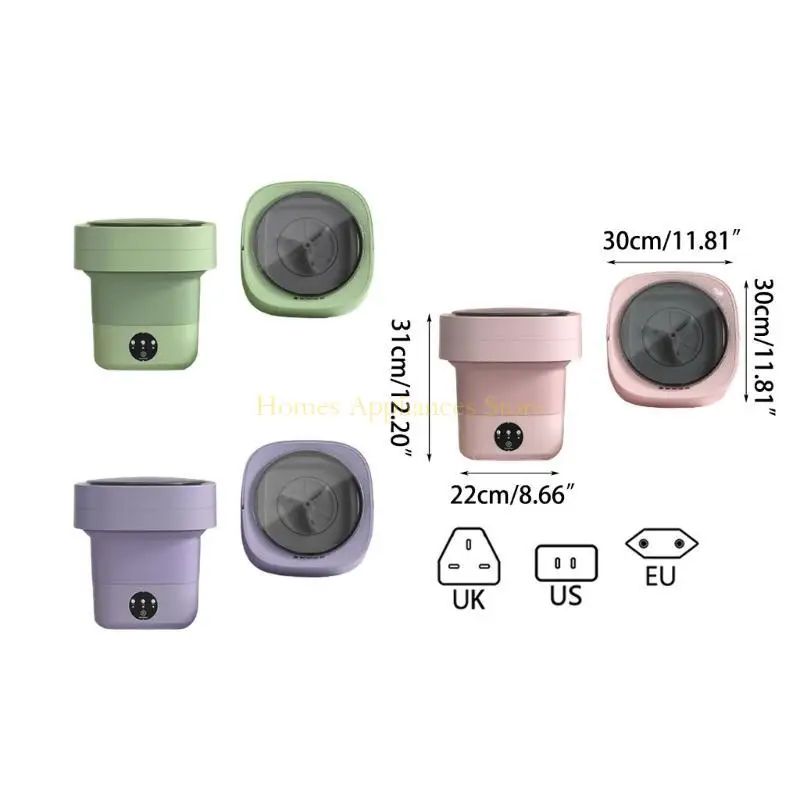 D0AB เครื่องซักผ้าแบบพับได้เครื่องซักผ้าเครื่องซักผ้าถุงเท้าพิเศษแบบพกพา