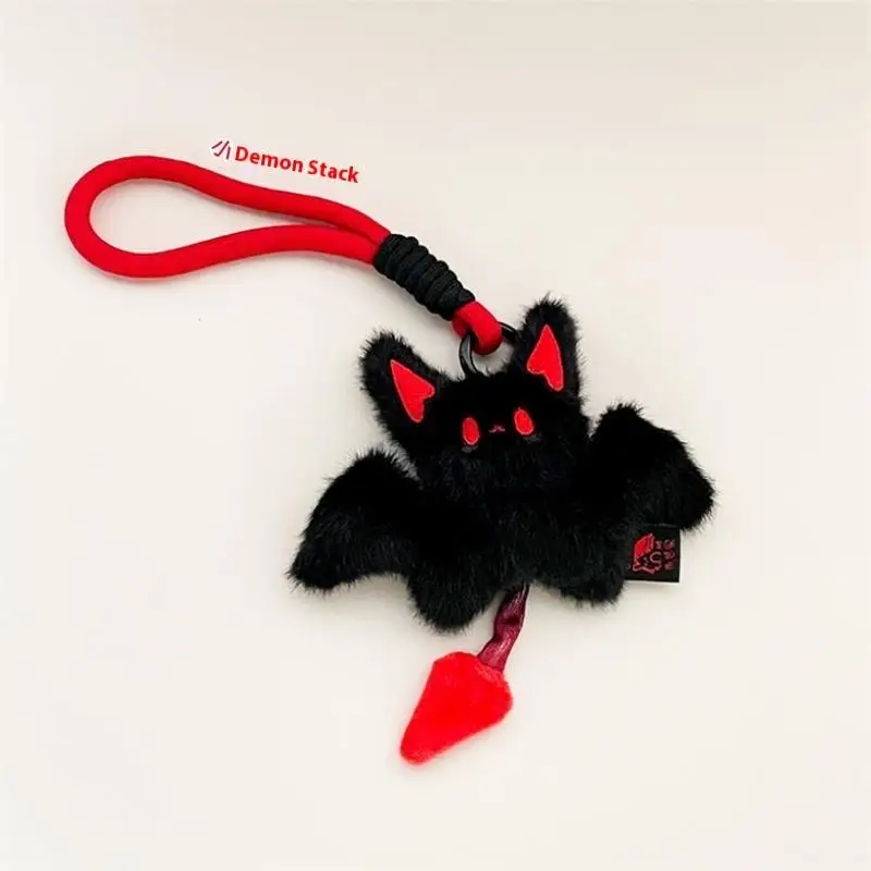 Nette Halloween Fledermaus Kleiner Teufel Plüsch Puppe Spielzeug Schlüsselbund Lanyard Tasche Anhänger Rucksack Hängen Ornament Schlüsselring Mädchen Geburtstag Geschenk