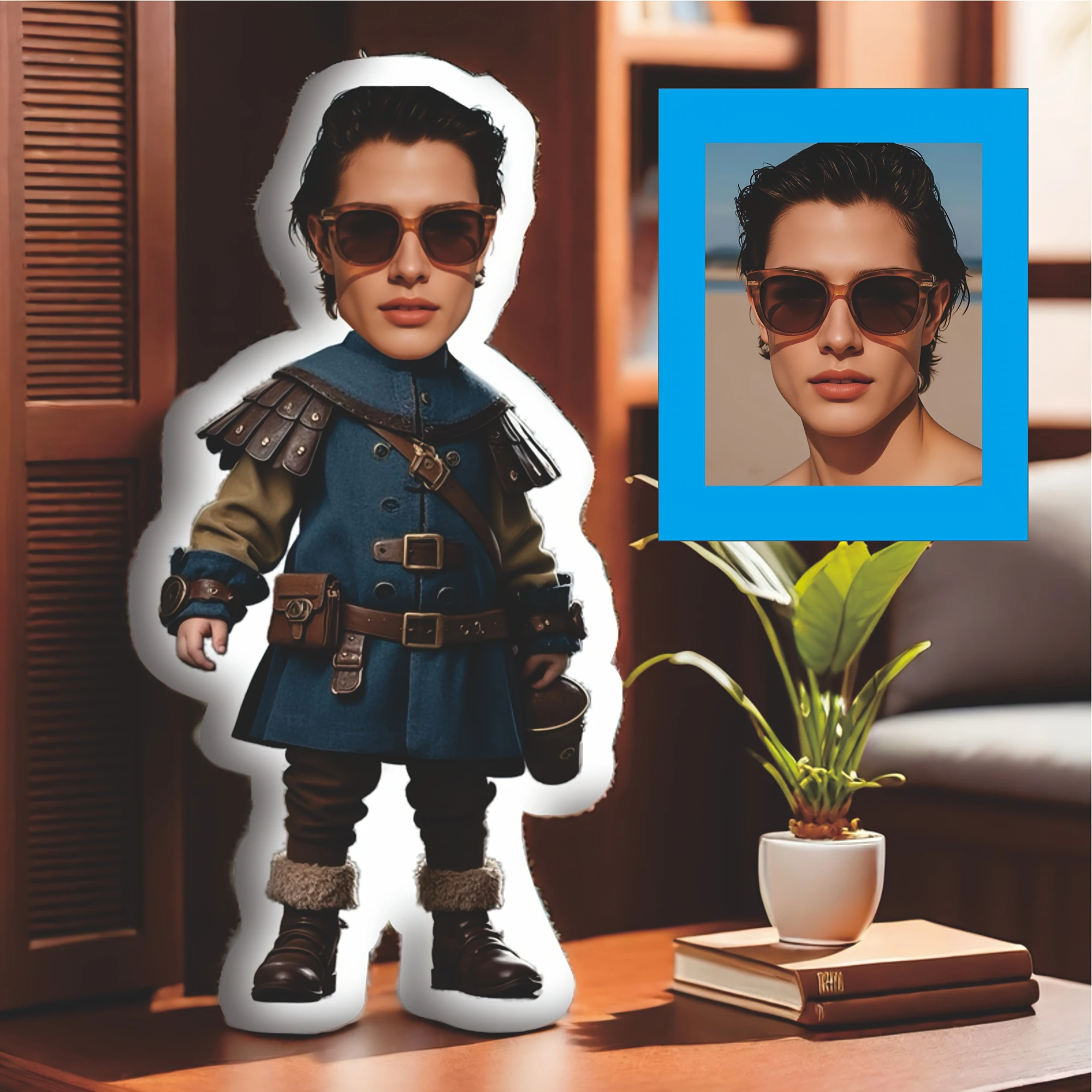 Personalized Custom Fun Medieval Costume 3D Printed Photo Pillow - Unique Gift for Friends, Lovers, Anniversaries & Holidays - P