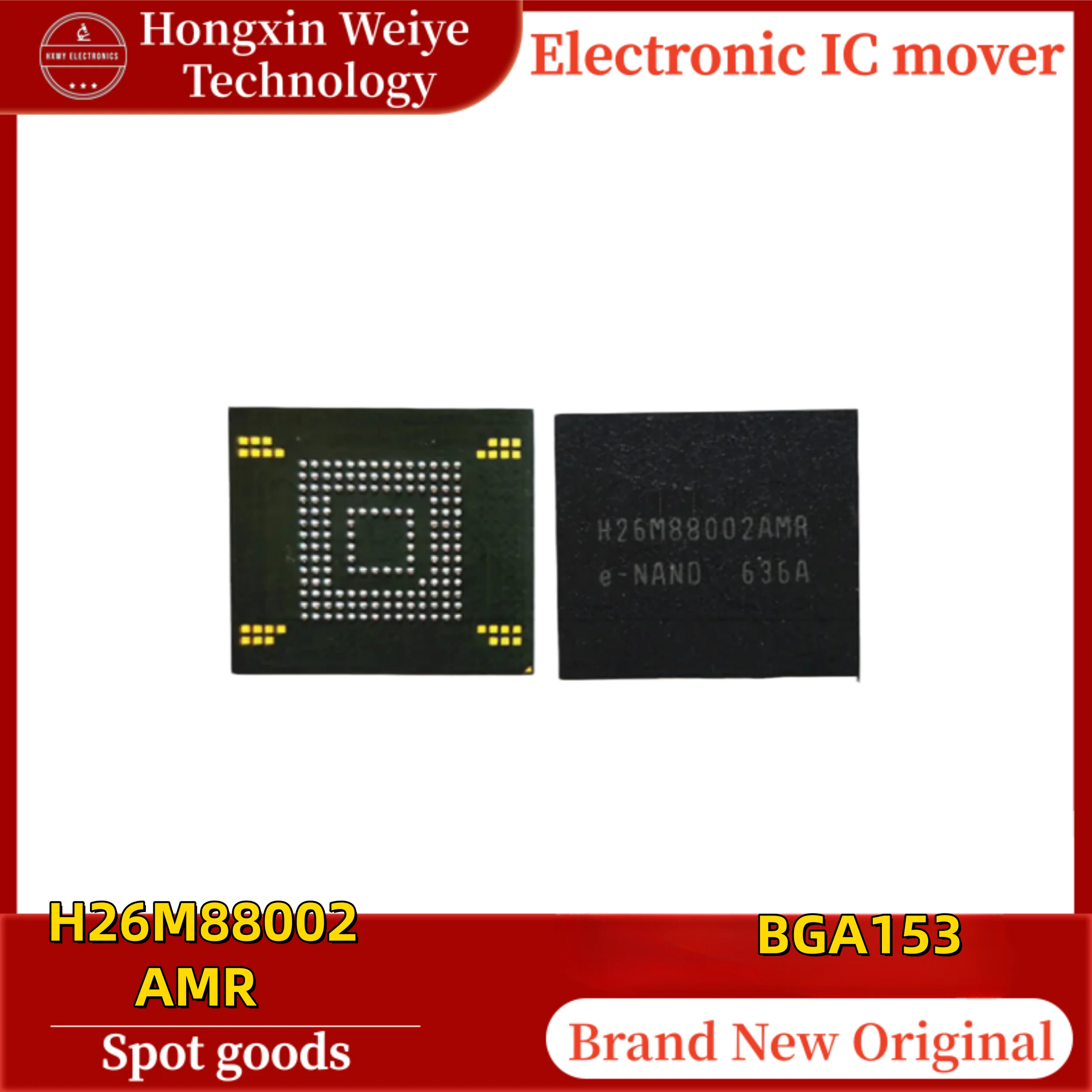 1/5 pcs H26M88002AMR H26M88002  BGA153 EMMC memory IC brand new in stock fast  shipping