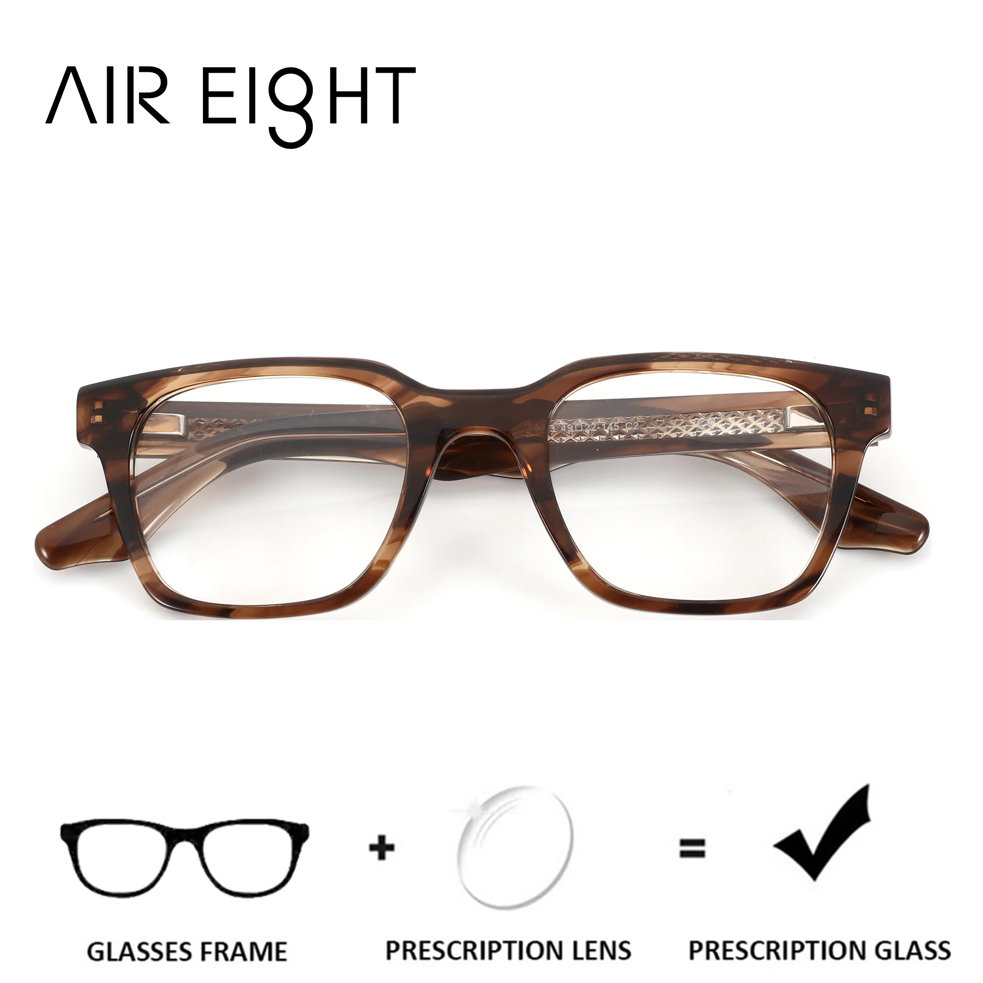 AIREIGHT – lunettes optiques carrées élégantes en acétate pour hommes et femmes, verres progressifs sur mesure avec ordonnance, pour myopie