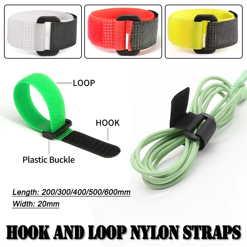 10/50pcs Reusable Adjustable Fastening Hook Loop Nylon Cable Ties Home Office Organizer Adjustable Durable Wire Management Wrap