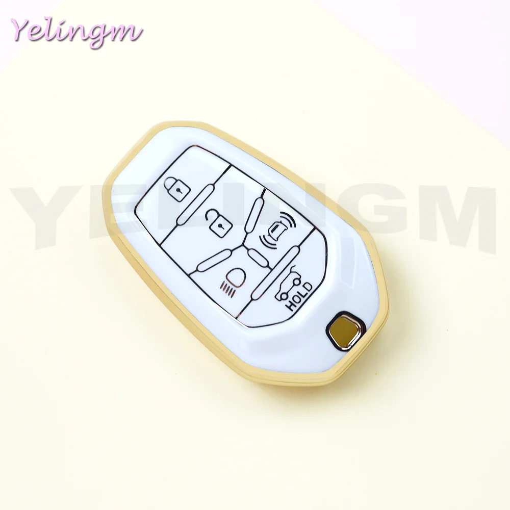 Nueva Funda Protectora de TPU para Llave de Coche Ssangyong Rexton Y400 Y450 G4 2021 2022, Carcasa para Llave Remota con 5 Botones
