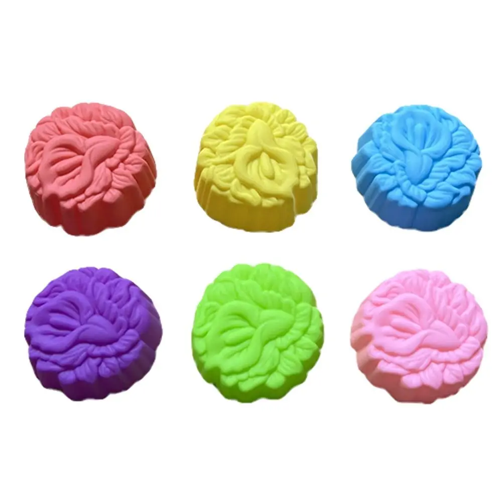 Cute 6pcs/set Silicone Cake Mold 5cm Multi Style Cake Cup Pudding Mold Heat Resistant Reusable Flower Mould Kicthen