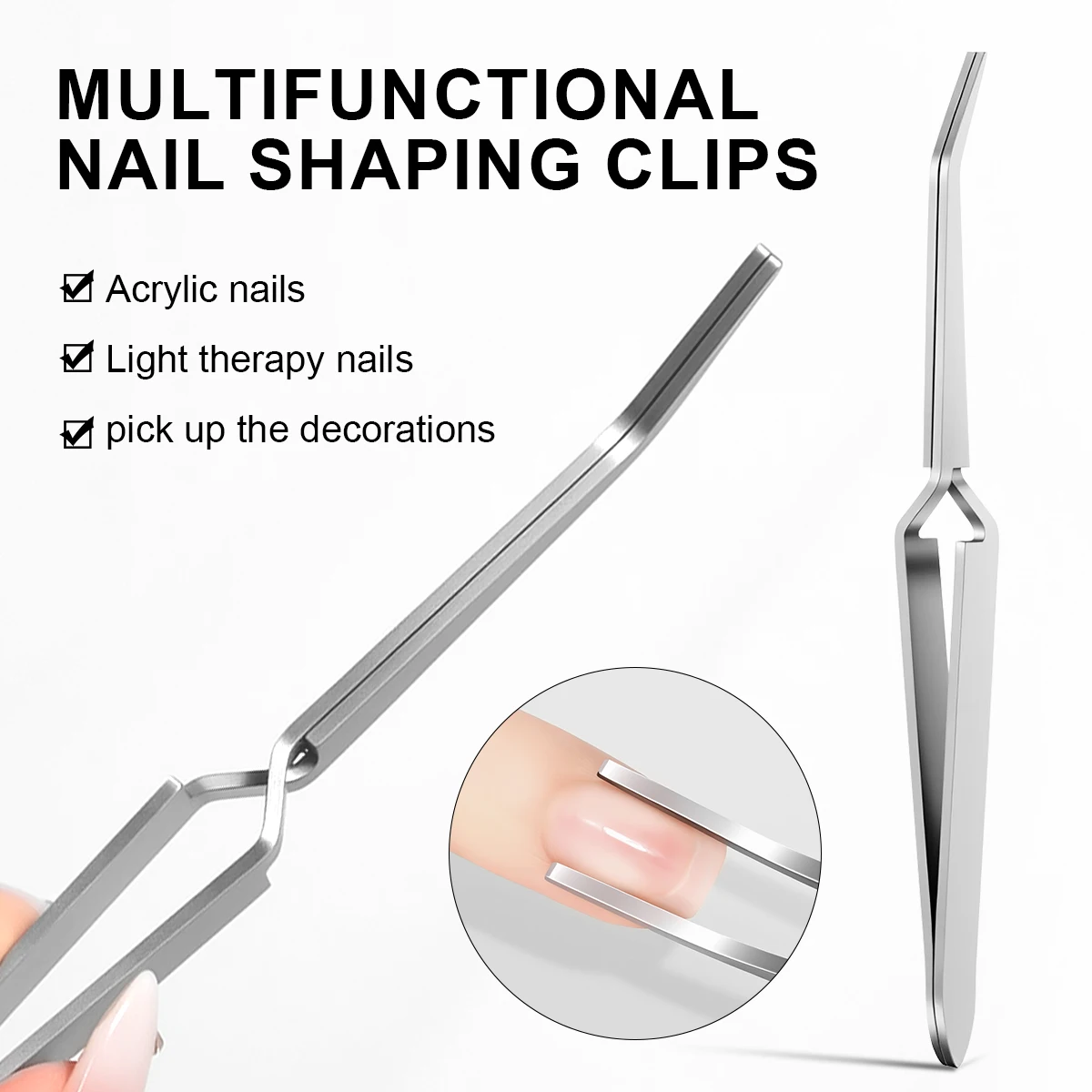 Multifunktions Edelstahl Nail art Gestaltung Pinzette Kreuz Nagel Clip Maniküre Acryl Gel Sculpting Gestaltung DIY Maniküre Werkzeug