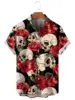 3D Printed Pattern Hawaiian Shirt Men's Day of the Dead Sugar Skull Fiesta