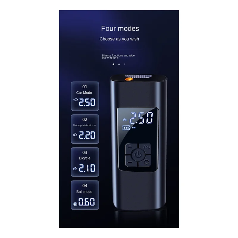 

A29Z-Tire Inflator Portable Air Pump Smart Digital Inflatable Pump For Car Boat Bicycle Bikecycle A