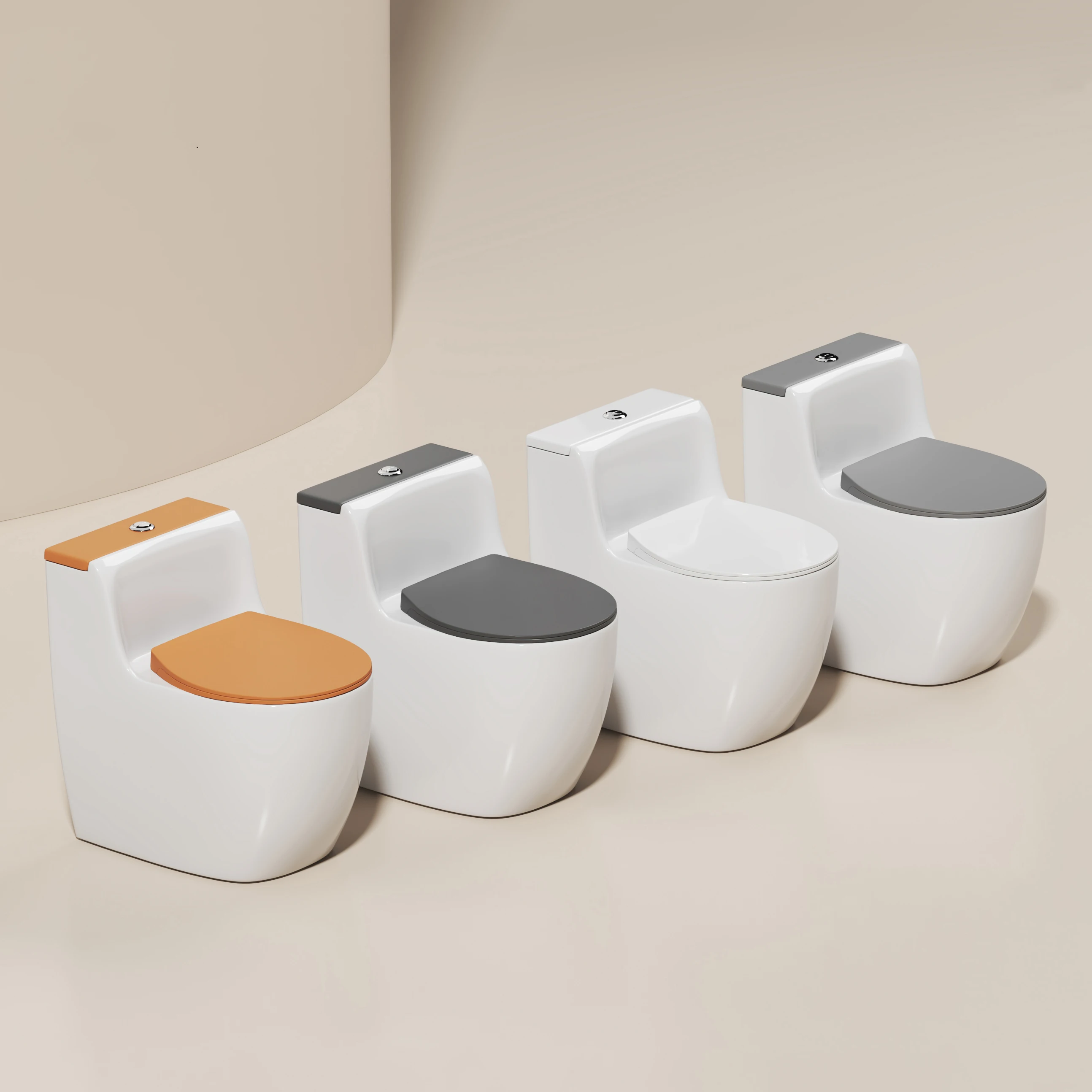 Color Ceramic Bathroom Sanitary Ware Siphonic One Piece Toilet Bathroom Water Closet Floor Mounted Toilet Bowl