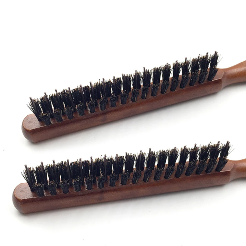 

Natural Wood Handle Hair Brush Pig Bristle Comb Comfort Grip Scalp Stimulating Eco-Friendly Hairdressing Tool For Home Salon