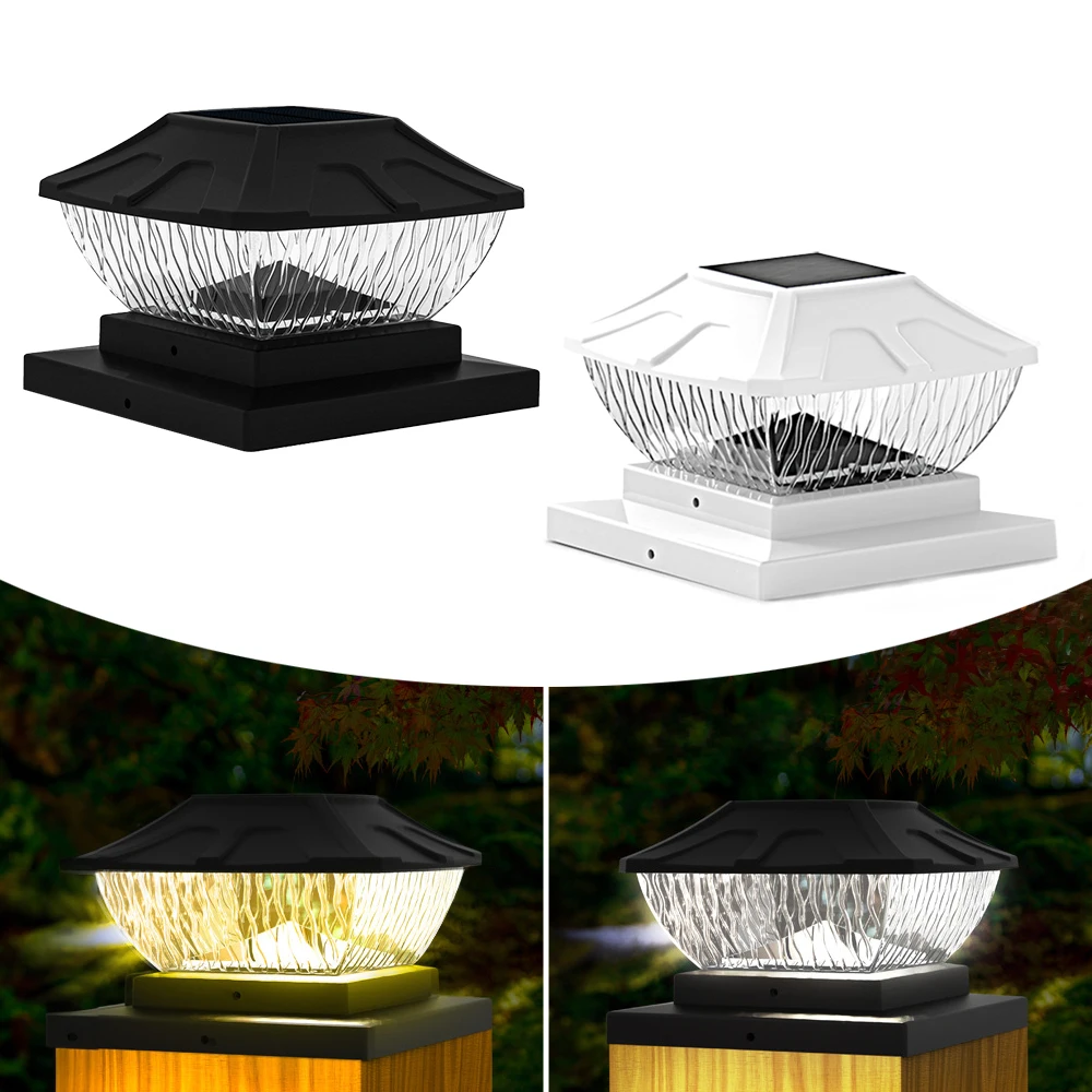 

Solar Post Cap Lights Ultra-Bright 8LEDs Dual Color Modes Solar Powered Gate Pillar Lights Outdoor Post Lights Garden Pathway