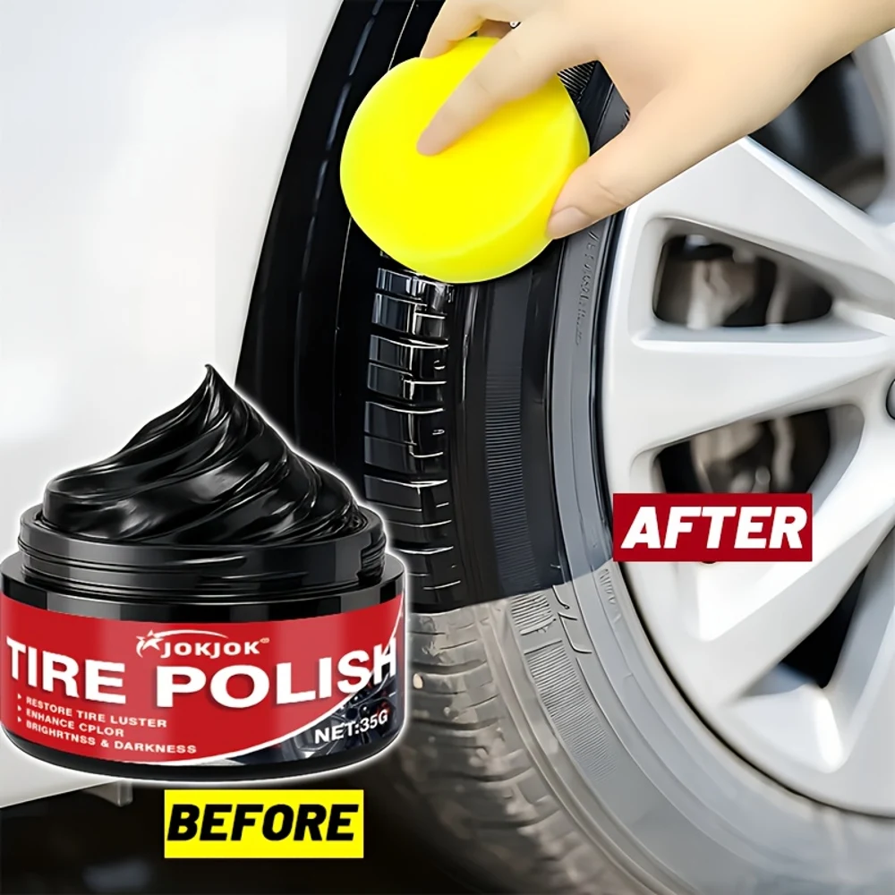 شمع واقي لامع للإطارات - يعزز اللمعان والمتانة ويقاوم التشققات والبهتان، مناسب للجميع والإطارات، وبلاستيك السيارة #4